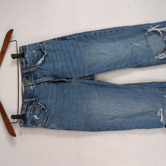 Abercrombie & Fitch Distressed High Rise Ankle Jeans 2 - Picture 2 of 4